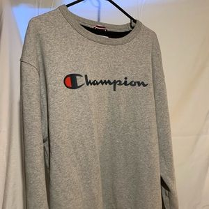 mens champion grey sweater